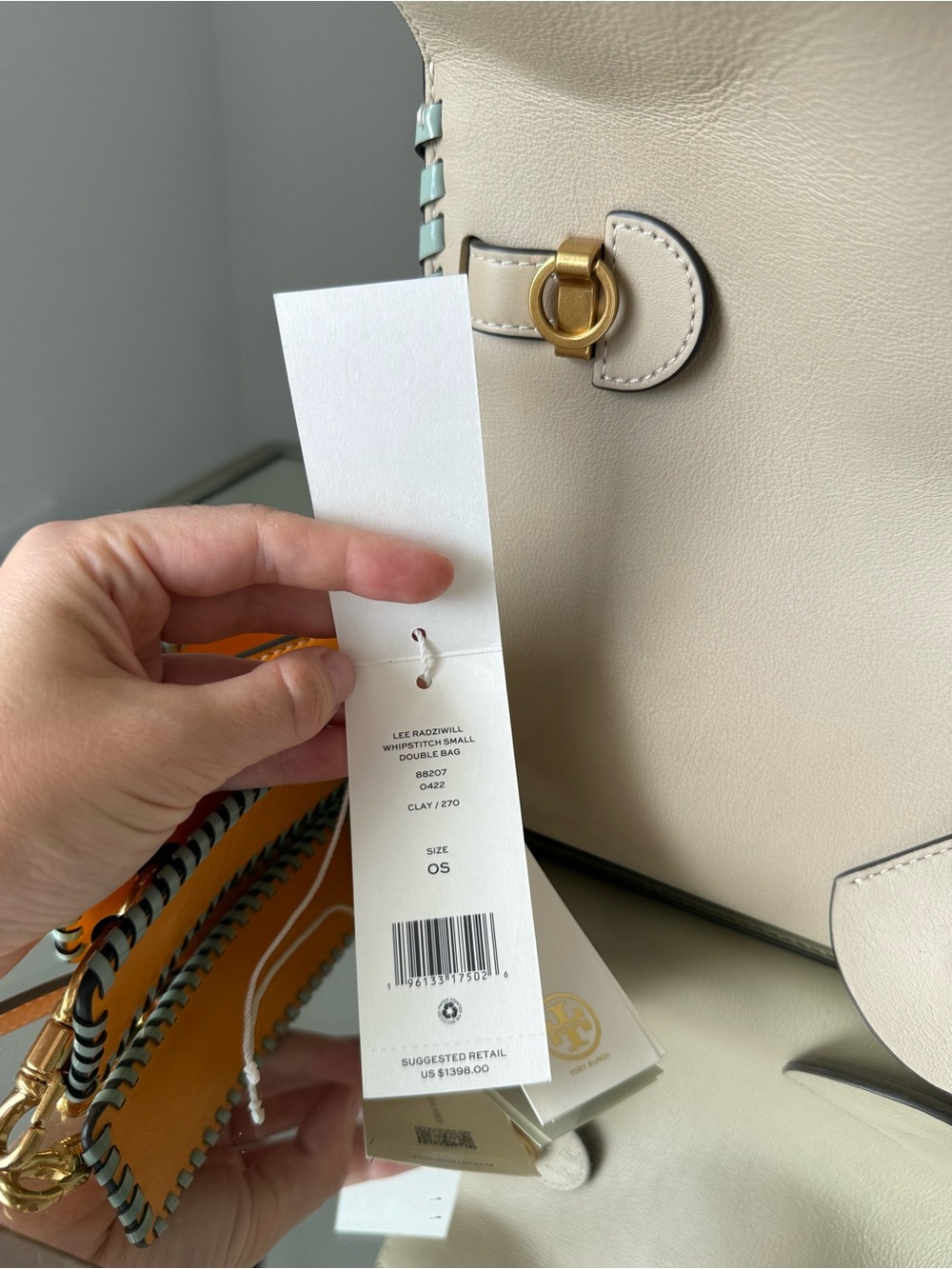 Like new Tory Burch Lee Radziwill Small Whipstitch Leather Satchel Bag $1,398 - Picture 6 of 14